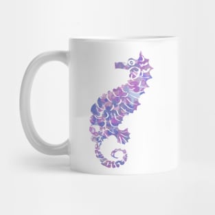 Seahorse Design in Purple and Pink Paint Splatter Mug